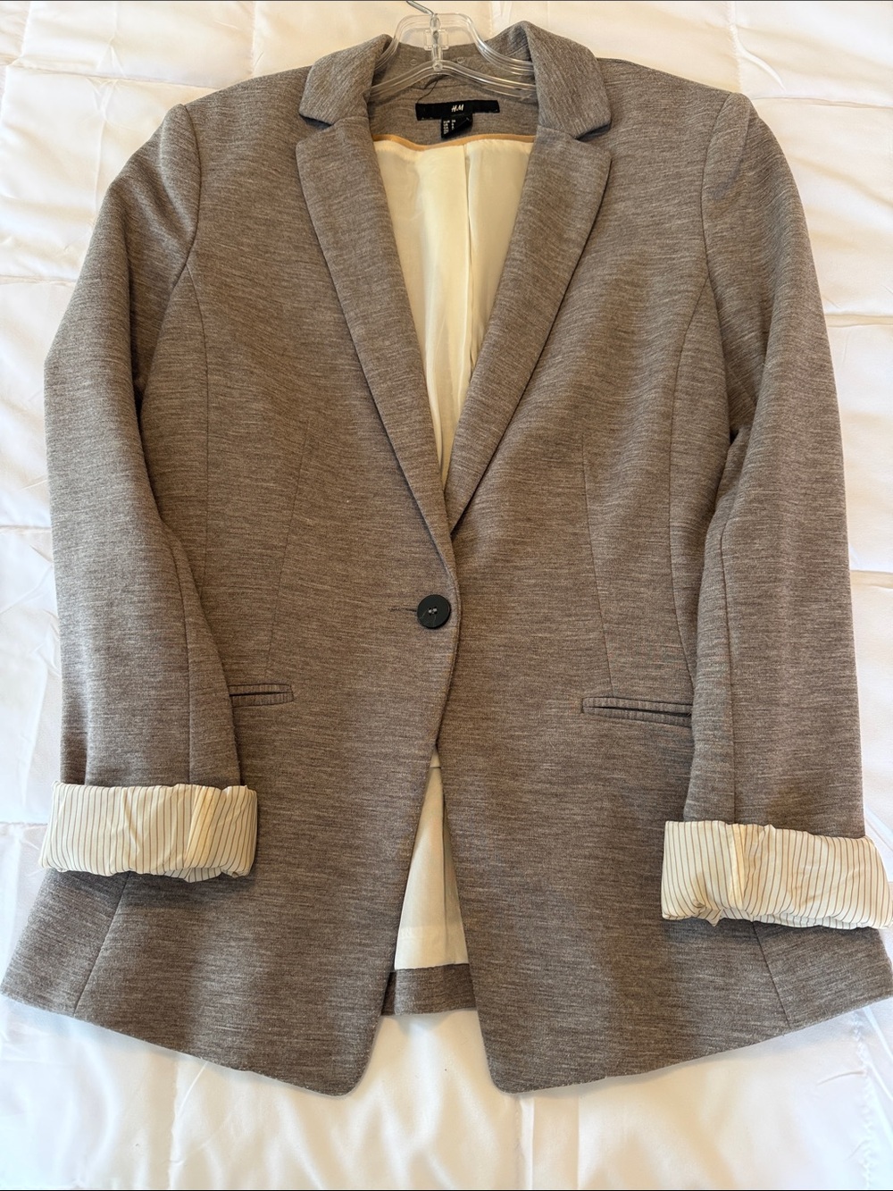 H&M Knit Blazer Jacket - Grey